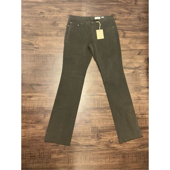 J. Hilburn NWT 5- Pocket Sueded Twill Green Chino Pants, Sz 34 x 36, MSRP $168 - Picture 1 of 8